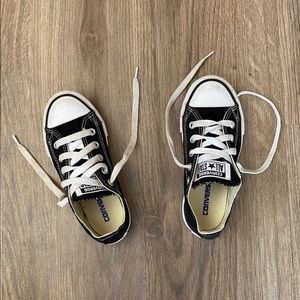 Kids Black Converse Low Tops